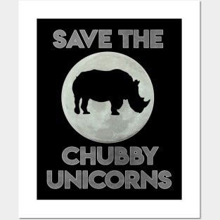 Save The Chubby Unicorns T-Shirt Fat Unicorn Gift Posters and Art